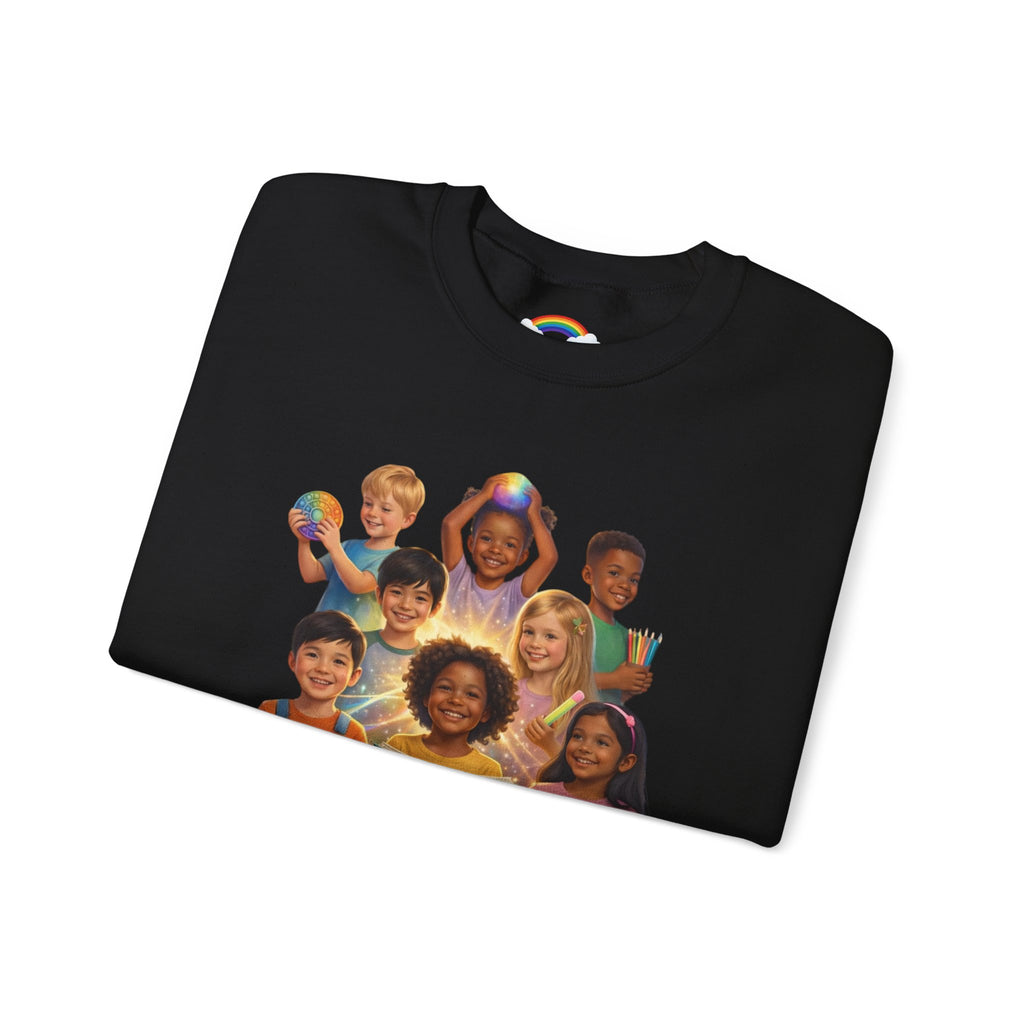 Kids Multicultural Crewneck Sweatshirt – "Feel. Express. Connect." by Prism Theory
