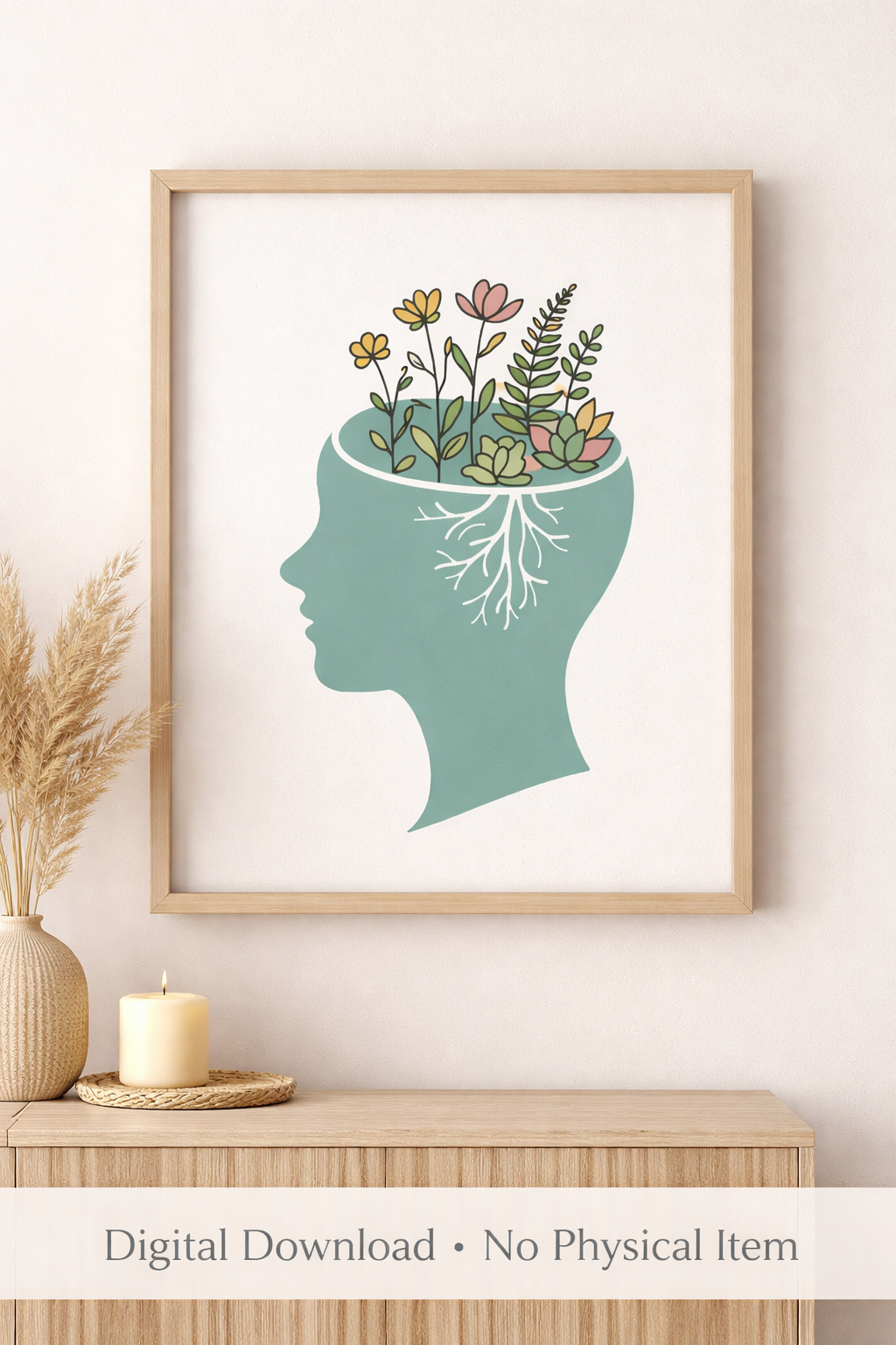 Brain in Bloom – Neurodiversity SVG Wall Art (Digital Download)